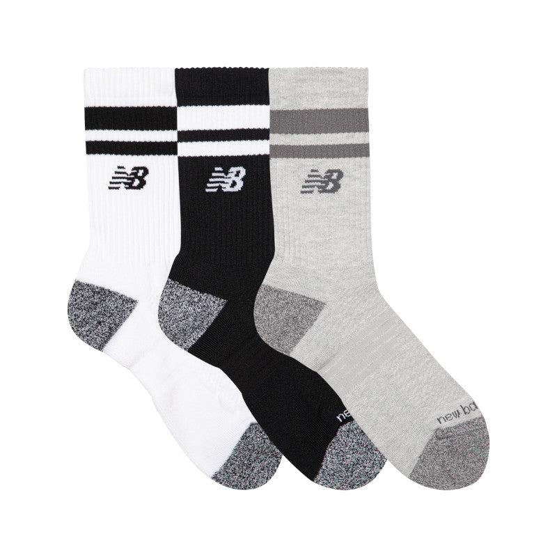 Active Lifestyle Striped Crew Socks 3 Pack