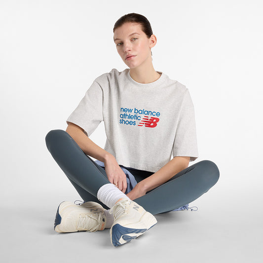 Athletics Premium Chest Logo Cropped T-Shirt